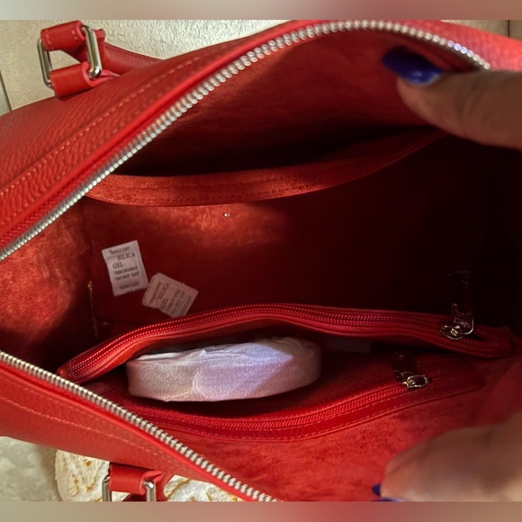 Sassy Jones Red Dottie Leather Handbag - Picture 4 of 6